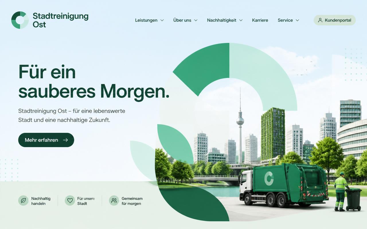 Stadtreinigung Ost — Website-Cover